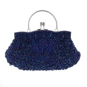 Royal Blue Sequin Evening Purse